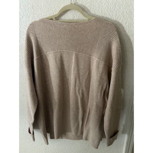 J. Jill Ribbed-Detail Pullover Sweater Soft Beige Size L NWT - Picture 11 of 11